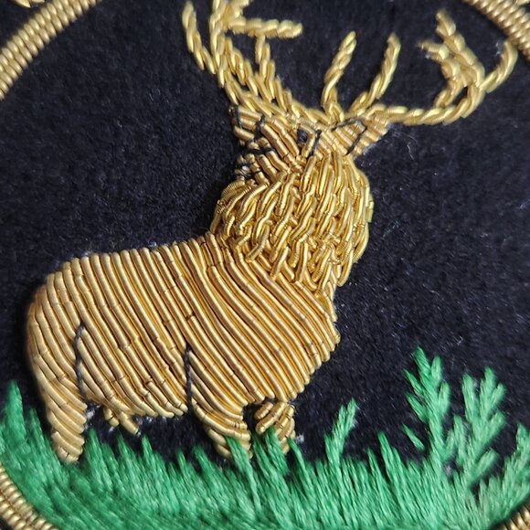 Vintage Embroidered The Hartford Insurance Group Patch w/ Elk Black and Gold - Picture 2 of 5